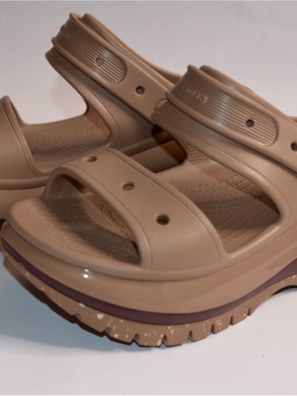 Crocs Mega Platform Crush Sandal Tan & Brown Y2K